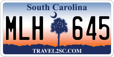 SC license plate MLH645