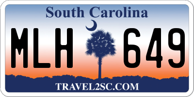 SC license plate MLH649