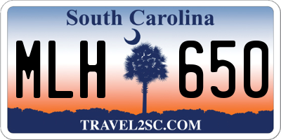 SC license plate MLH650