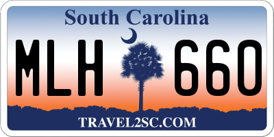 SC license plate MLH660