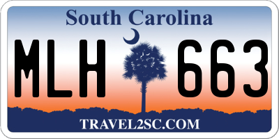 SC license plate MLH663