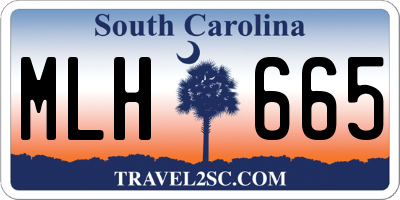 SC license plate MLH665