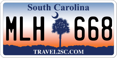 SC license plate MLH668