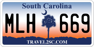 SC license plate MLH669