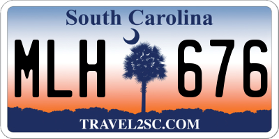 SC license plate MLH676