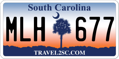 SC license plate MLH677