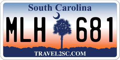 SC license plate MLH681