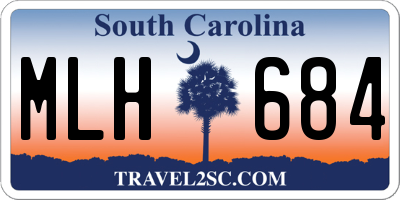 SC license plate MLH684