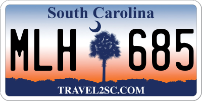 SC license plate MLH685