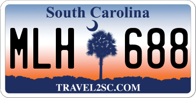 SC license plate MLH688