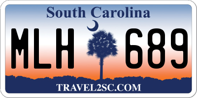 SC license plate MLH689