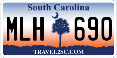 SC license plate MLH690