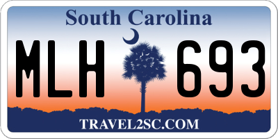 SC license plate MLH693