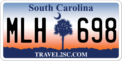 SC license plate MLH698