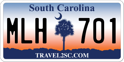 SC license plate MLH701