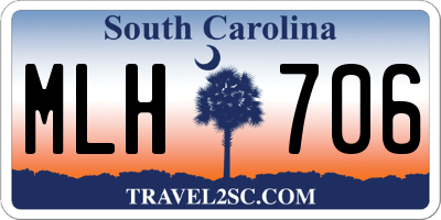 SC license plate MLH706
