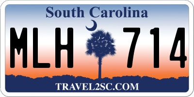 SC license plate MLH714