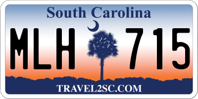 SC license plate MLH715