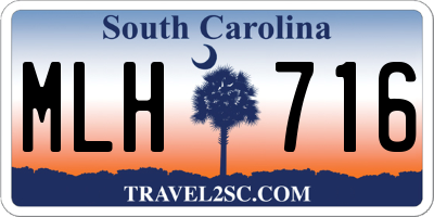 SC license plate MLH716