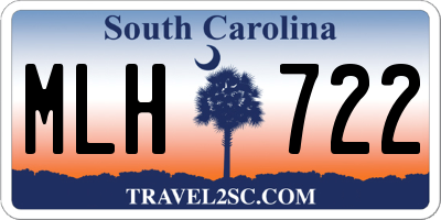 SC license plate MLH722