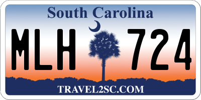 SC license plate MLH724