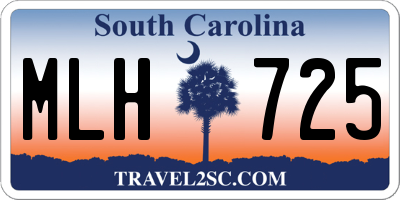 SC license plate MLH725