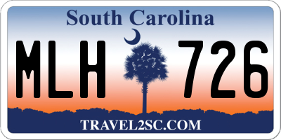 SC license plate MLH726