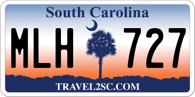 SC license plate MLH727