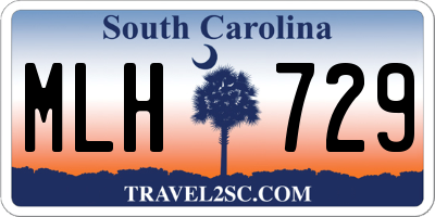 SC license plate MLH729