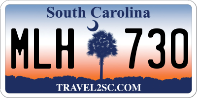 SC license plate MLH730