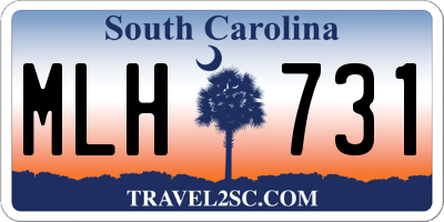 SC license plate MLH731