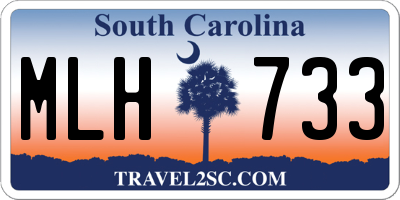 SC license plate MLH733