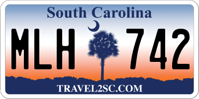 SC license plate MLH742