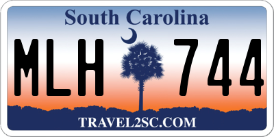 SC license plate MLH744