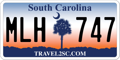SC license plate MLH747