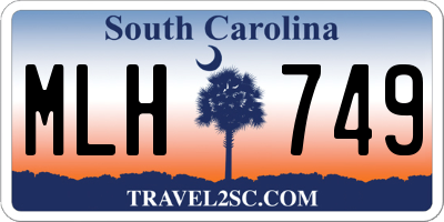 SC license plate MLH749