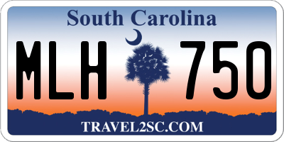 SC license plate MLH750