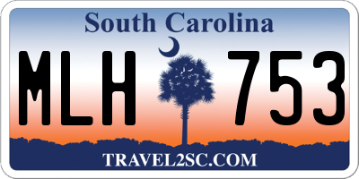 SC license plate MLH753