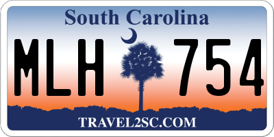 SC license plate MLH754