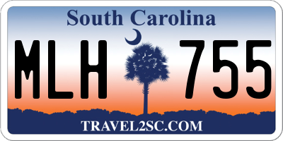 SC license plate MLH755