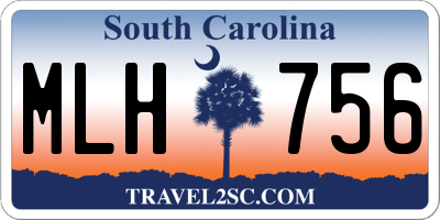 SC license plate MLH756