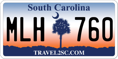 SC license plate MLH760
