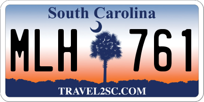 SC license plate MLH761