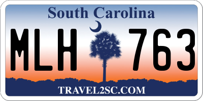 SC license plate MLH763