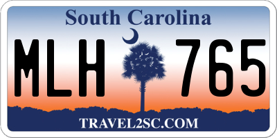 SC license plate MLH765