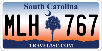 SC license plate MLH767