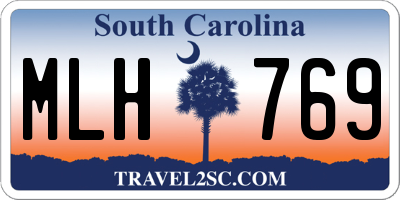 SC license plate MLH769