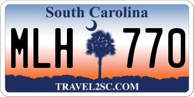 SC license plate MLH770