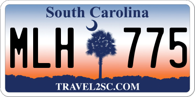 SC license plate MLH775
