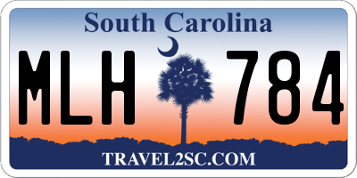 SC license plate MLH784